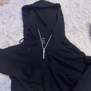 Black Half Zip Up top